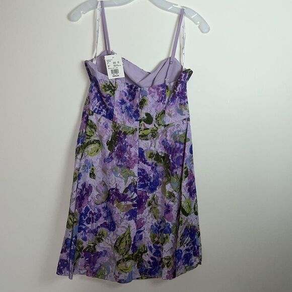 DB STUDIO, FLORAL PATTERNED LACE A-LINE,PURPLEMULTI,8 Dress with pockets - Picture 5 of 8